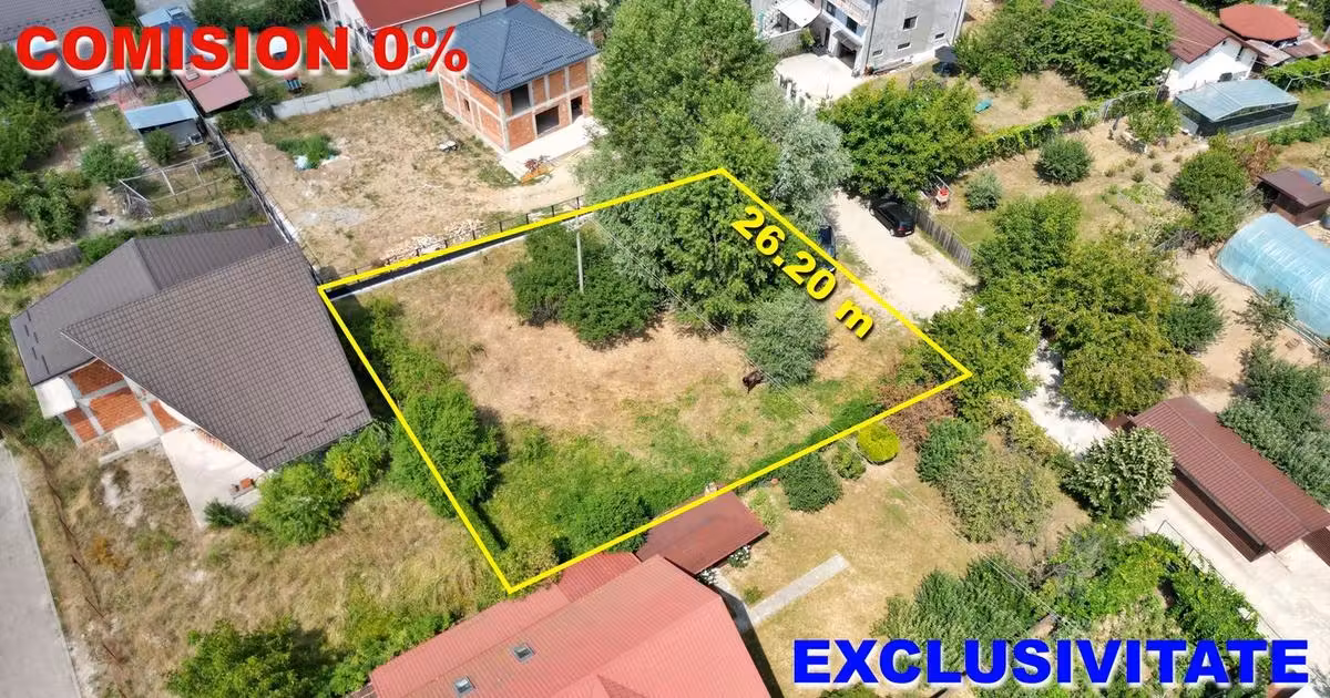 Teren Construcții intravilan de vânzare de 913 mp, în zona Exterior Est, Pitești