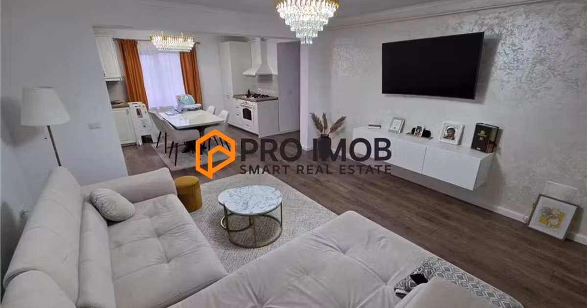 Apartament de vânzare cu 4 camere, mobilat în Petrești