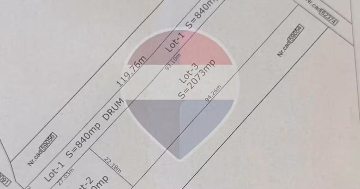 Teren agricol intravilan de vânzare de 3513 mp, în 1 Decembrie