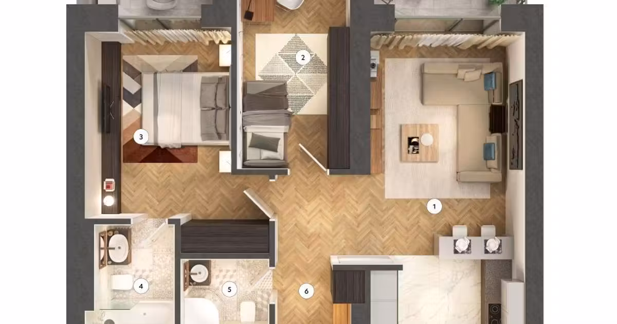 Apartament de vânzare cu 3 camere în zona Pipera, Sector 1