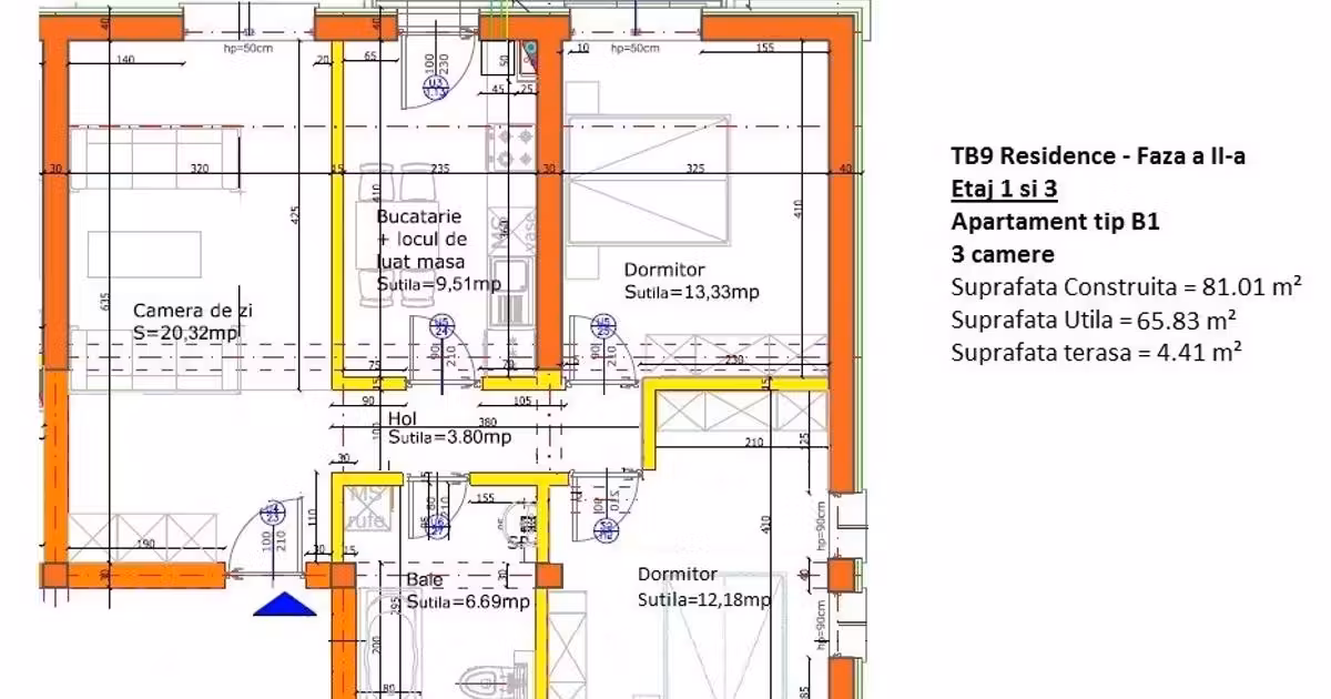 Apartament de vânzare cu 3 camere în zona Central, Ploiești
