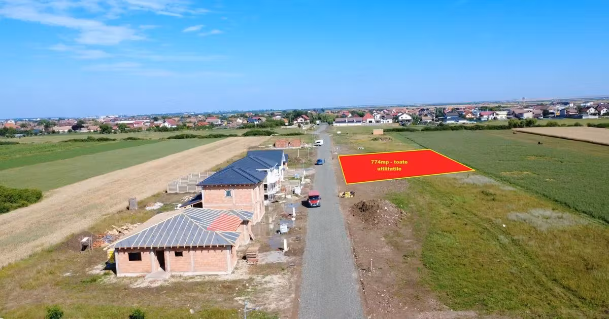 Teren Construcții intravilan de vânzare de 774 mp, în Remetea Mare