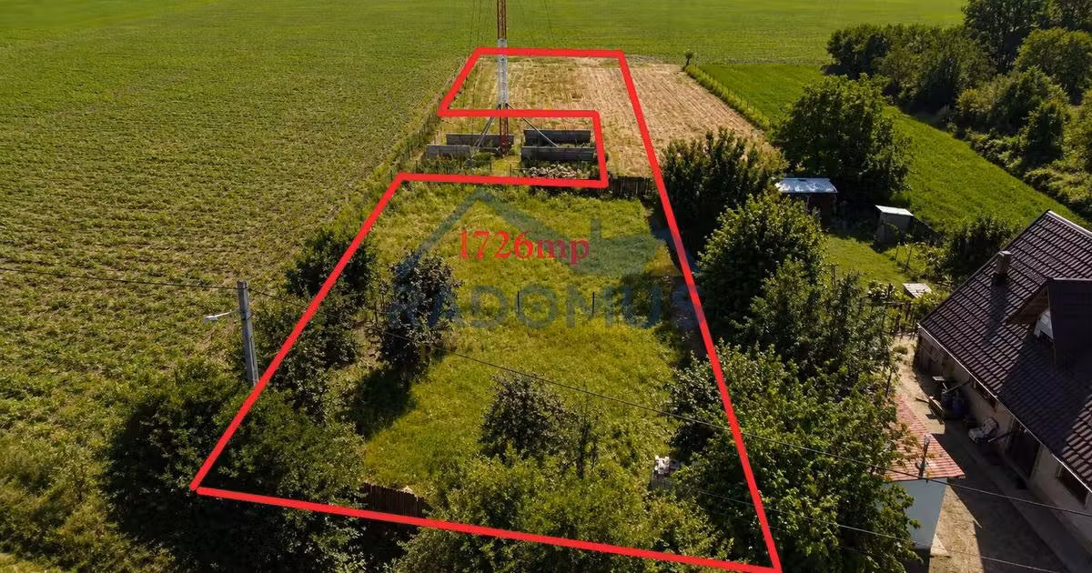 Teren agricol intravilan de vânzare de 1726 mp, în Malamuc
