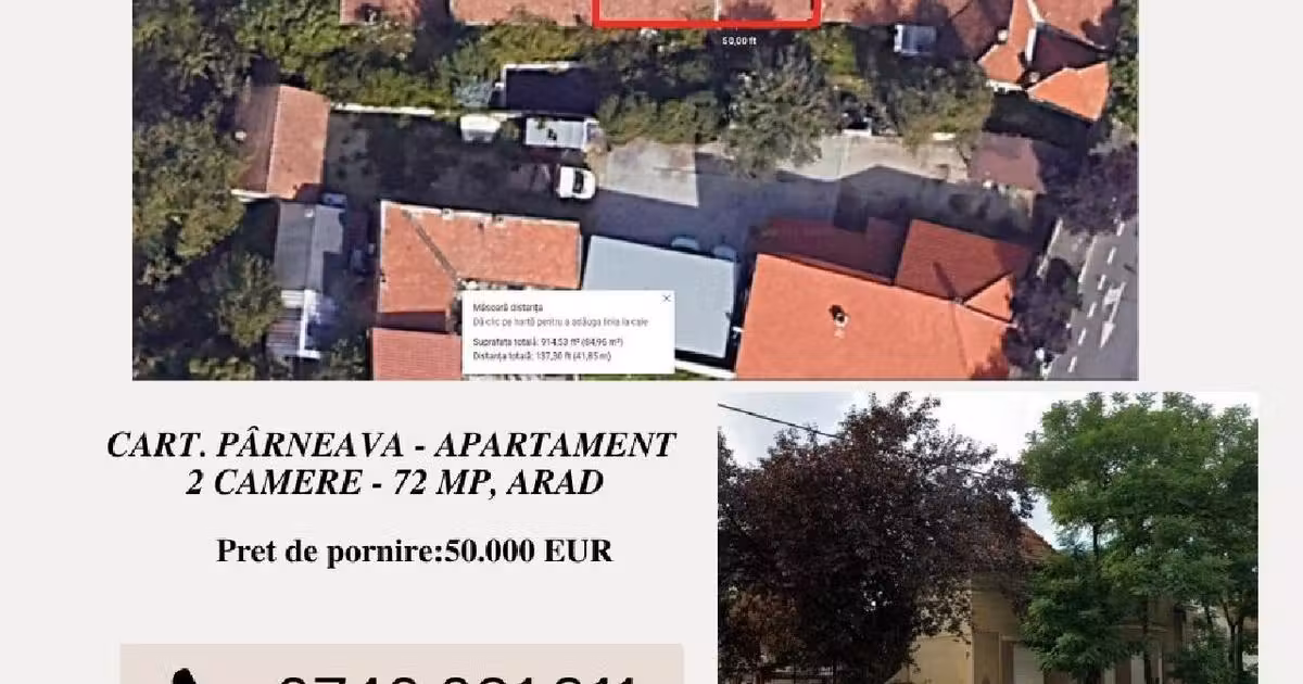 Apartament de vânzare cu 2 camere în zona Pârneava, Arad