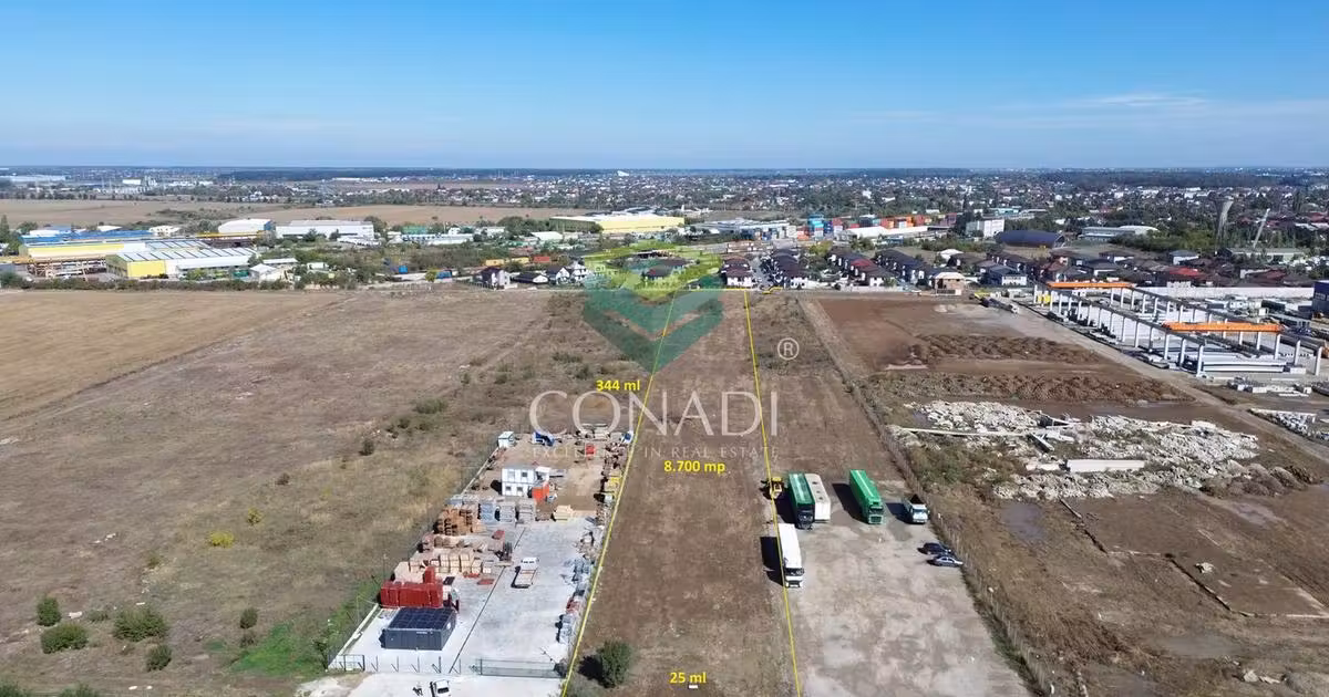 Teren agricol intravilan de vânzare de 8700 mp, în Chitila