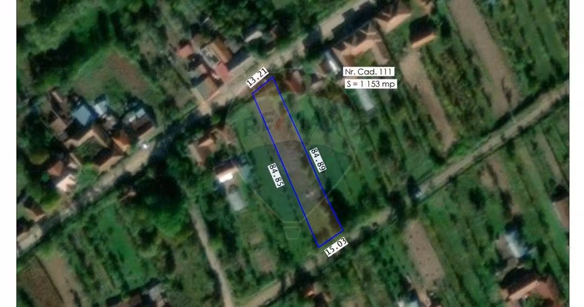 Teren Construcții intravilan de vânzare de 1153 mp, în Mizieș