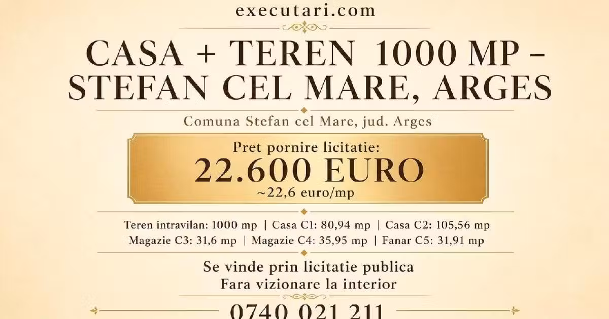 Casă individuală de vânzare cu 4 camere în Ștefan cel Mare
