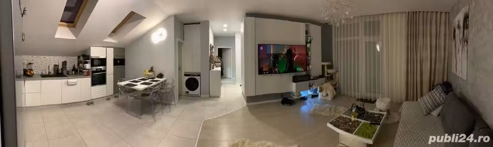 Apartament tip Penthouse ultramodern, 3 camere, complet mobilat si utilat, Giroc