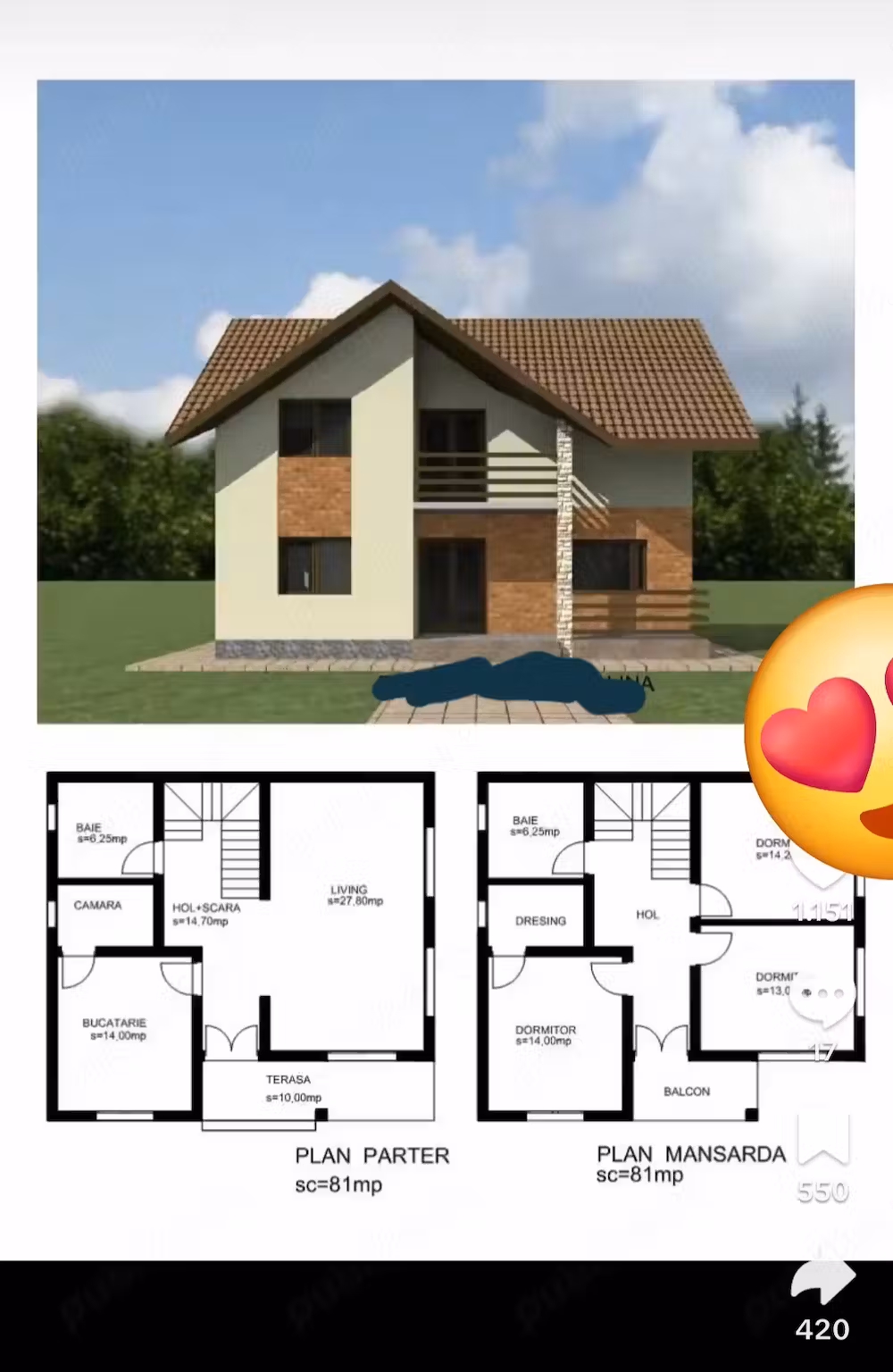 Casă de vânzare  la comandă