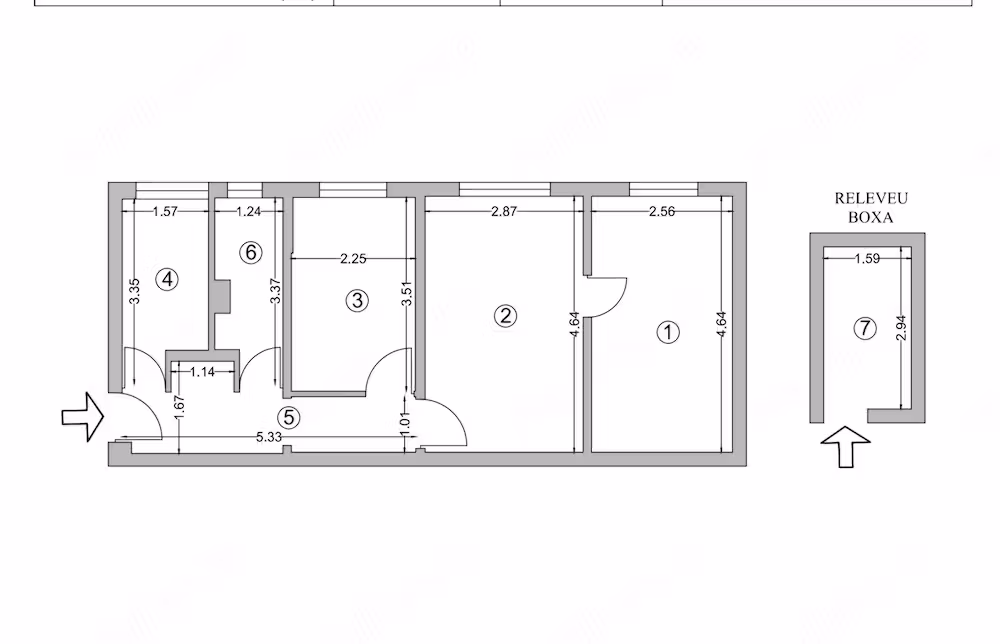 Groapa-apartament 3 camere,parter,boxa