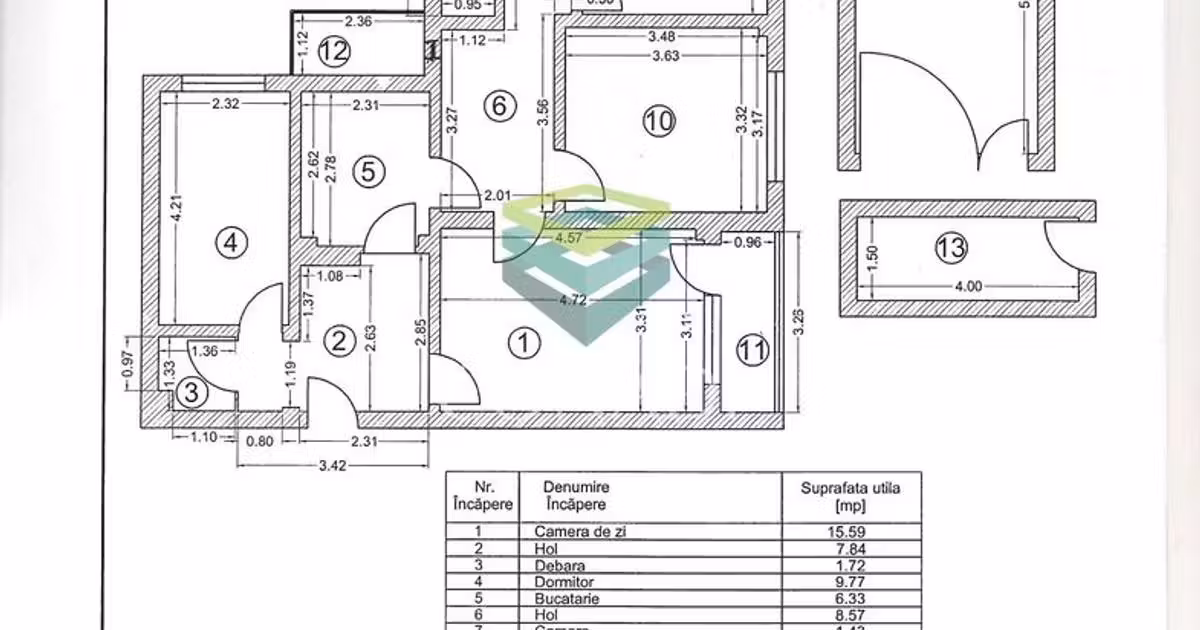 Apartament de vânzare cu 4 camere în zona Central, Târgu Jiu