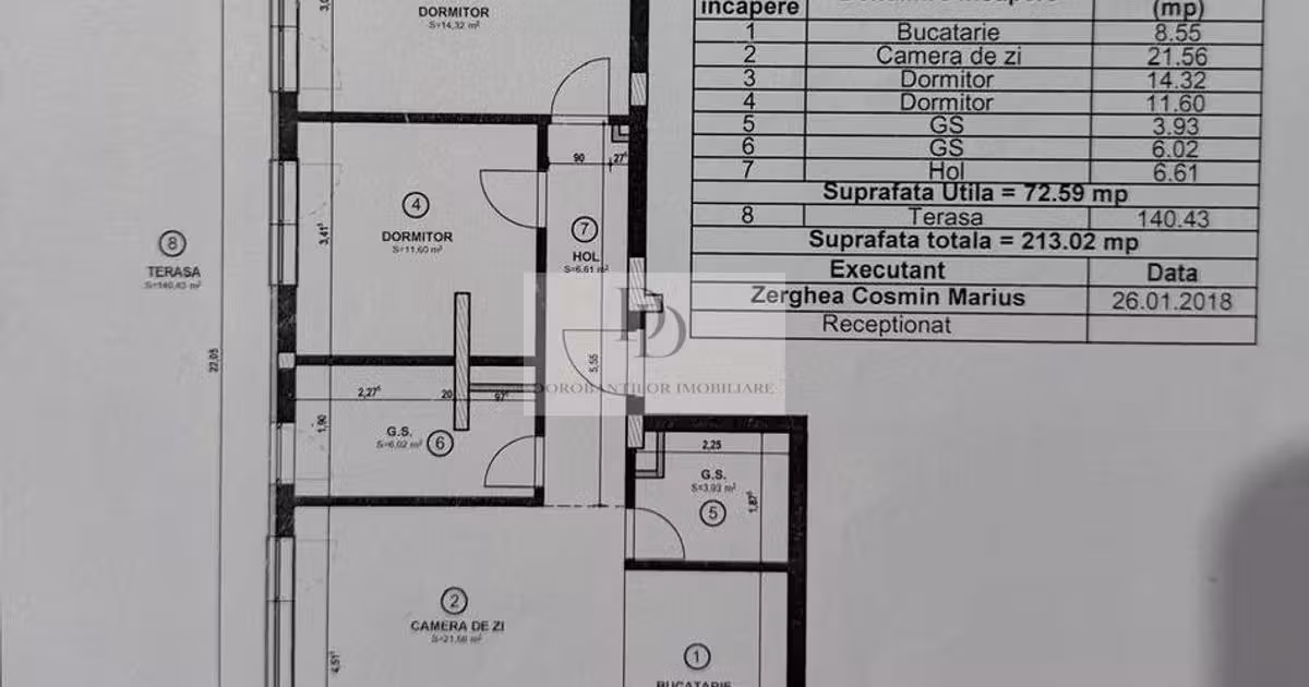 Penthouse de vânzare cu 3 camere, mobilat în zona Iris, Cluj-Napoca