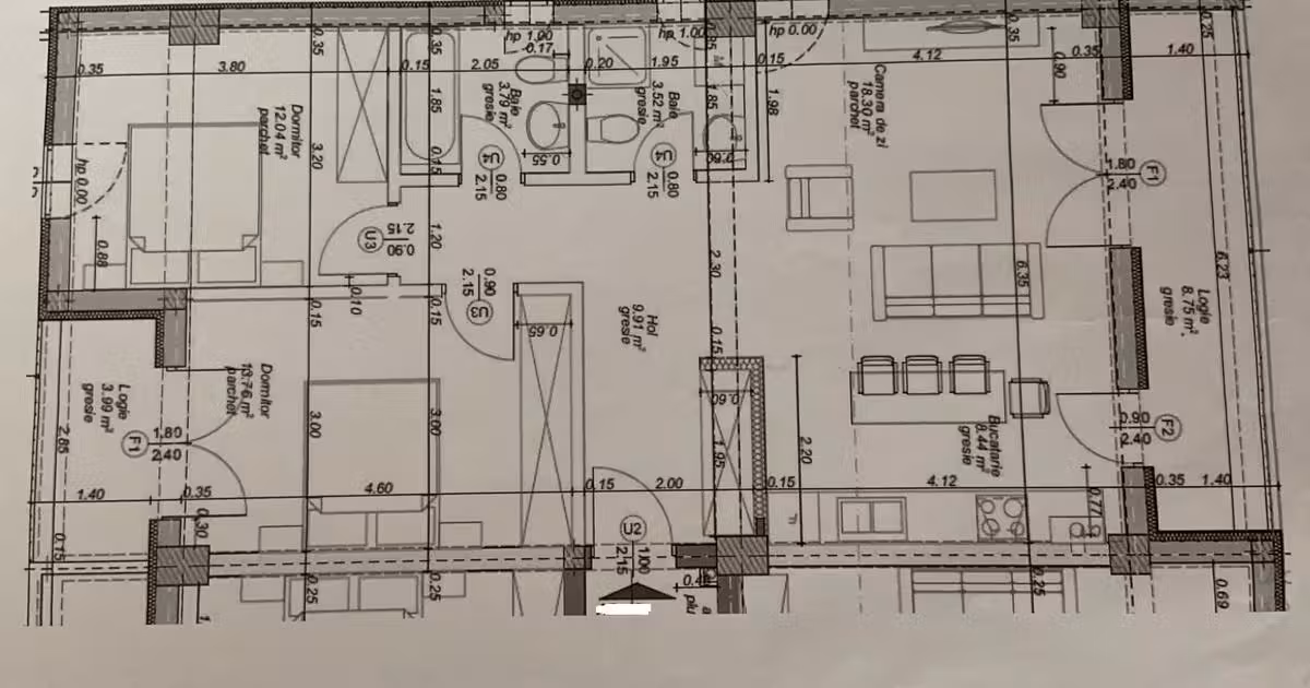 Apartament de vânzare cu 3 camere în zona Aradului, Timișoara