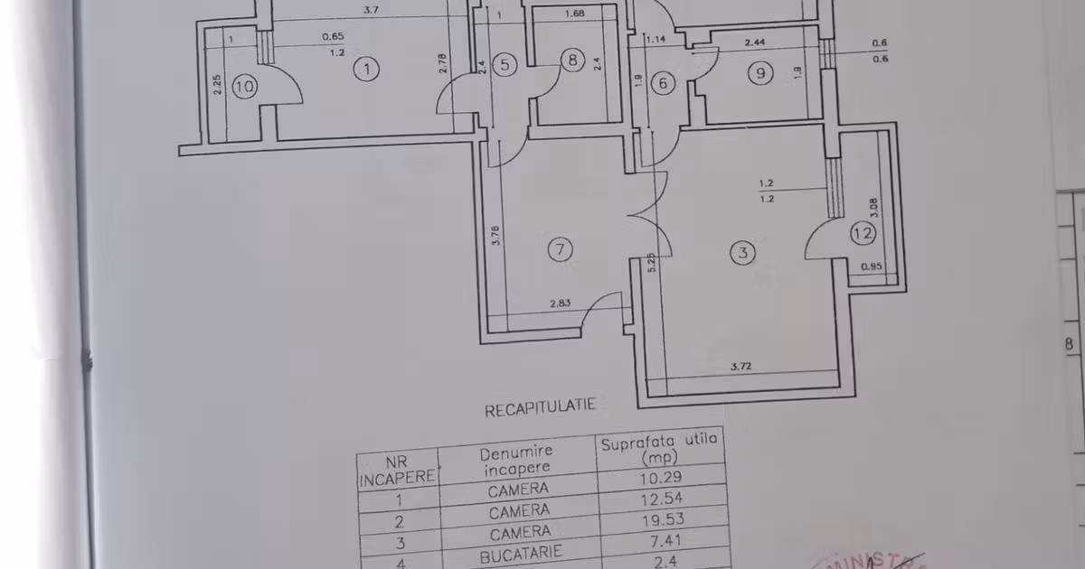 Apartament de vânzare cu 3 camere în zona Alexandru cel Bun, Iași