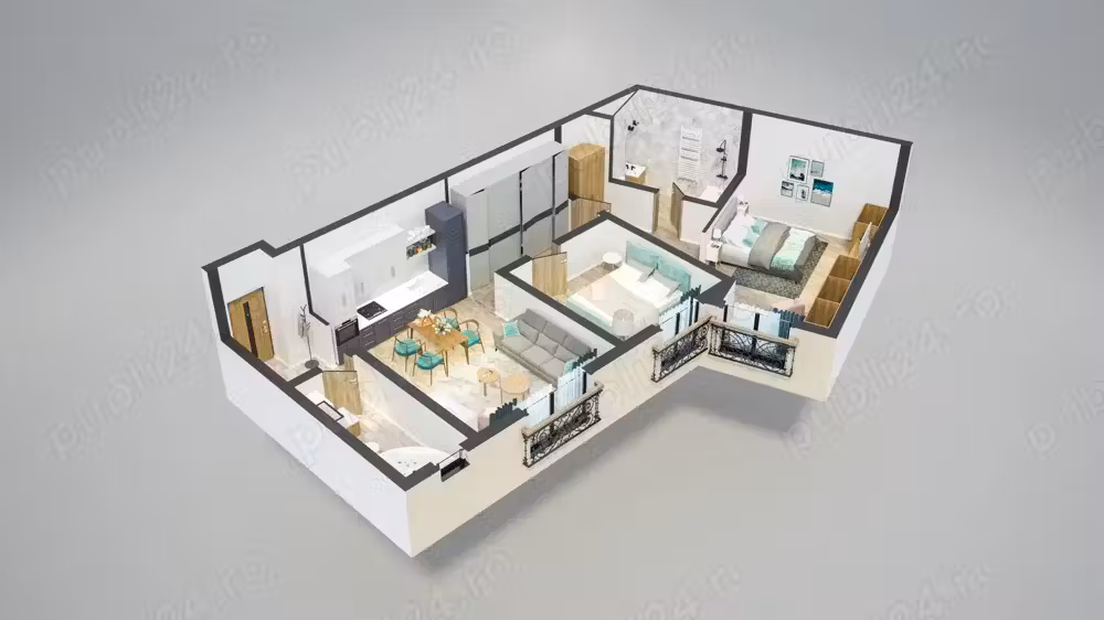 Apartament 3 camere imobil nou in Timisoara 78 mp