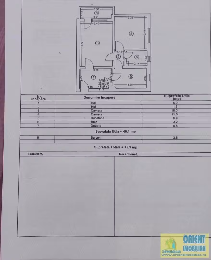 Scoala 8, de vanzare apartament 2 camere