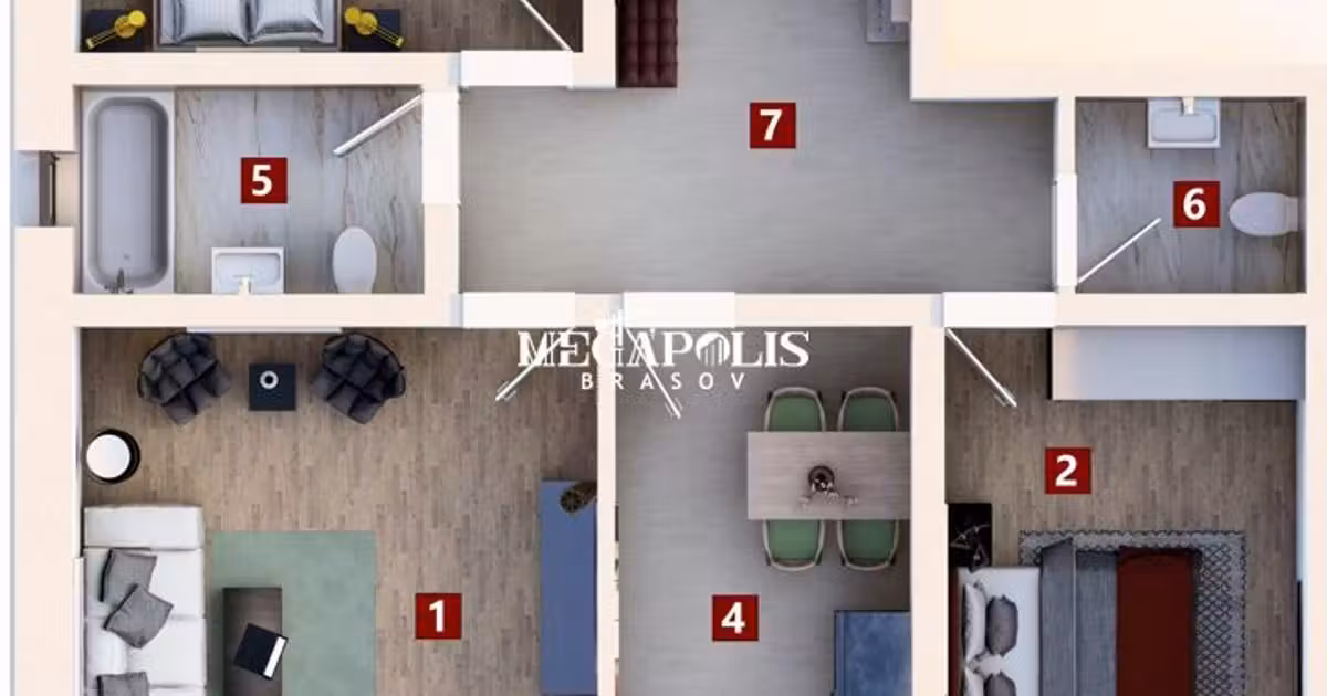 Apartament de vânzare cu 3 camere în Sânpetru