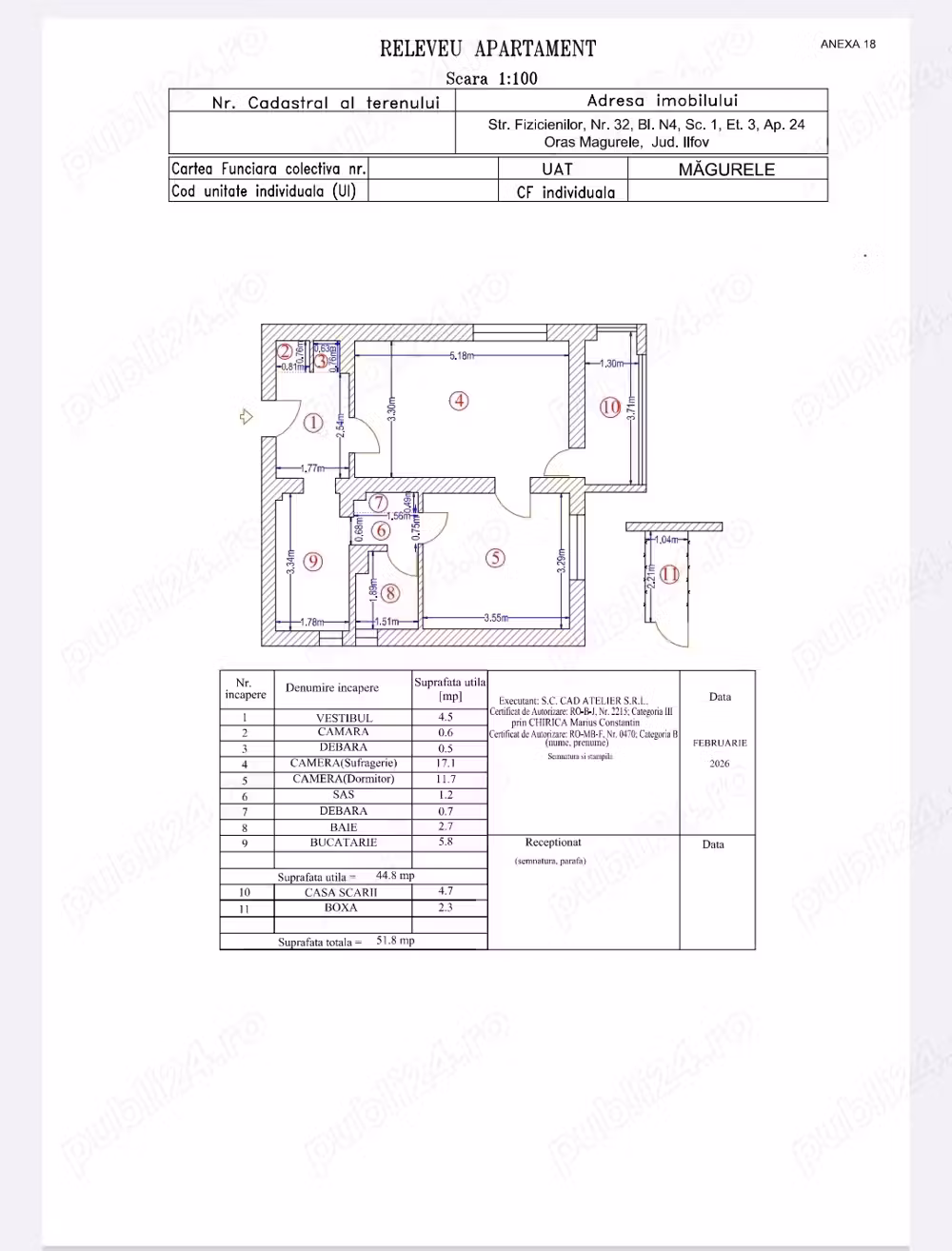 De vânzare Apartament 2 camere magurele Ilfov