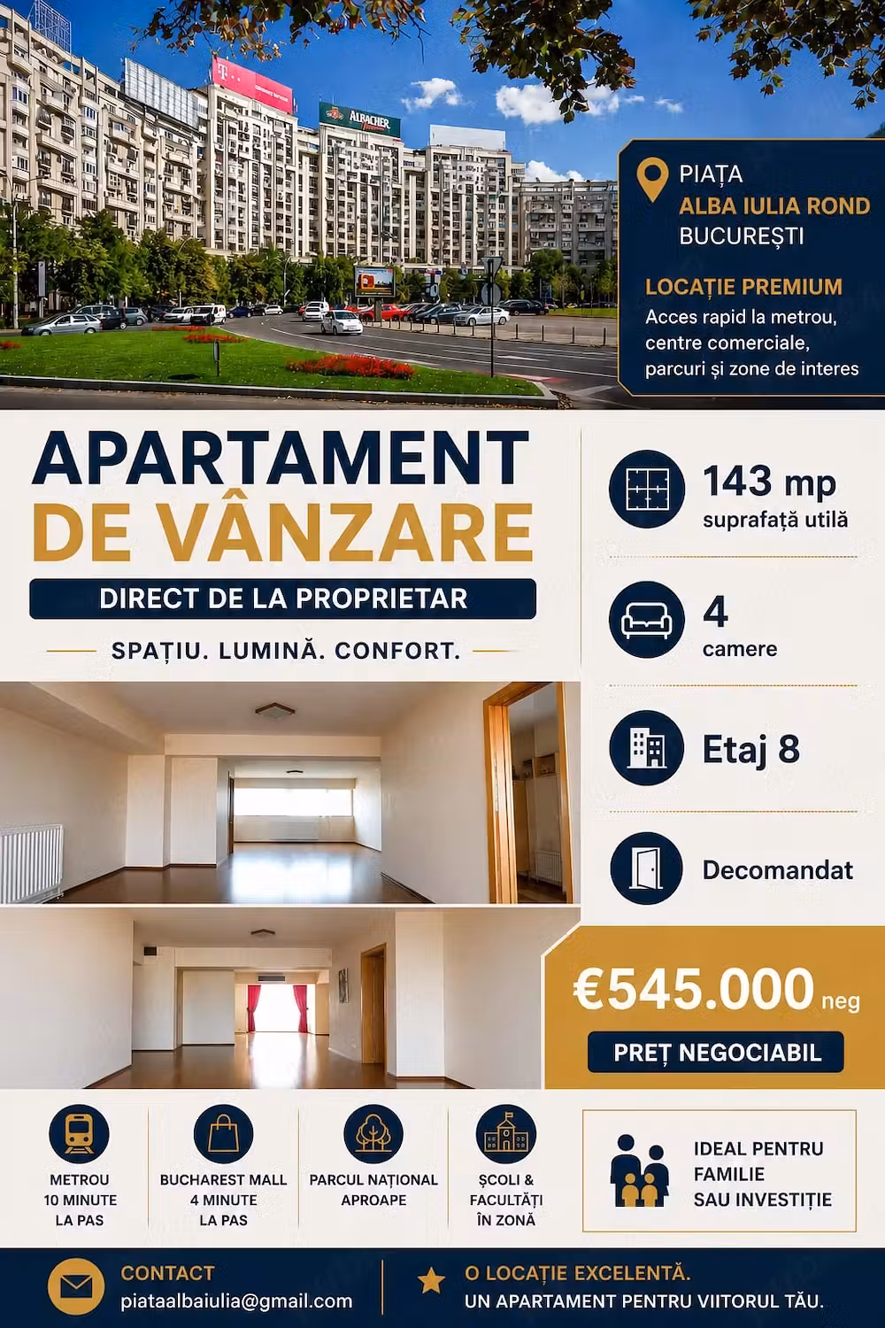 Piata Alba Iulia rond direct de la proprietar