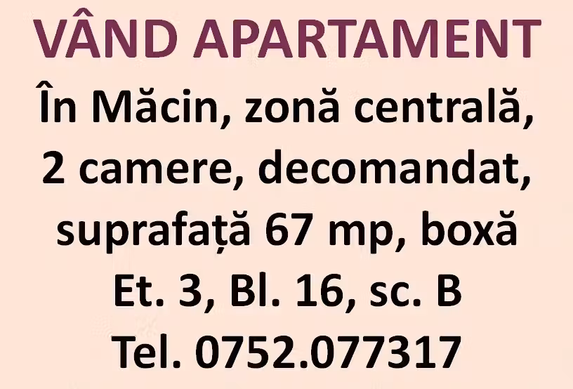 Apartament de vanzare
