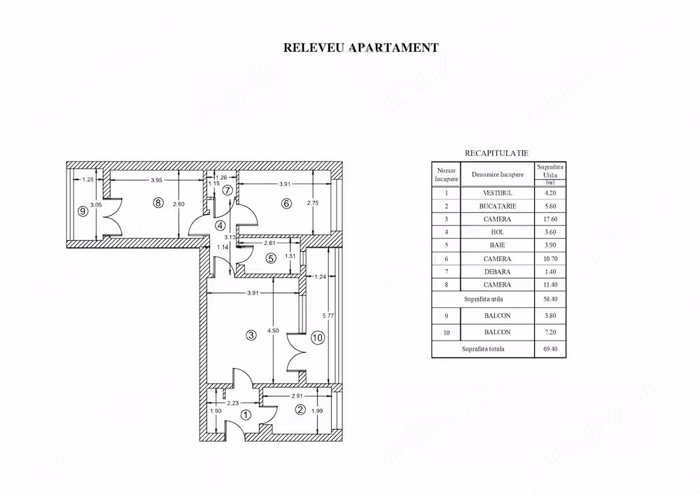 Apartament 3 camere, 2 balcoane, Gorjului, S6