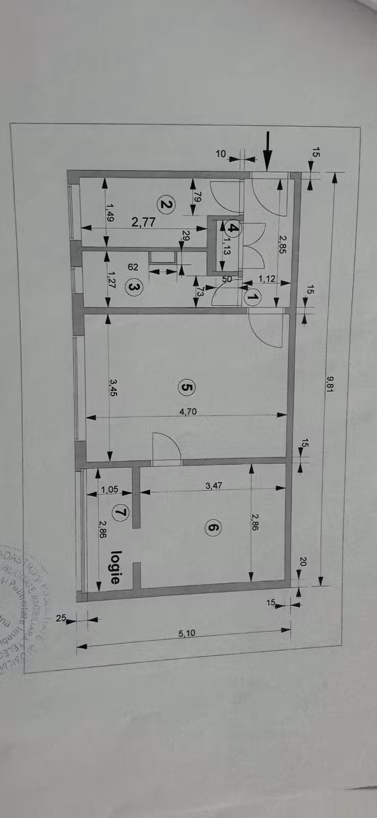 Apartament 2 camere semidecomandat de vânzare   Alexandria, (Str. Cuza Vodă)