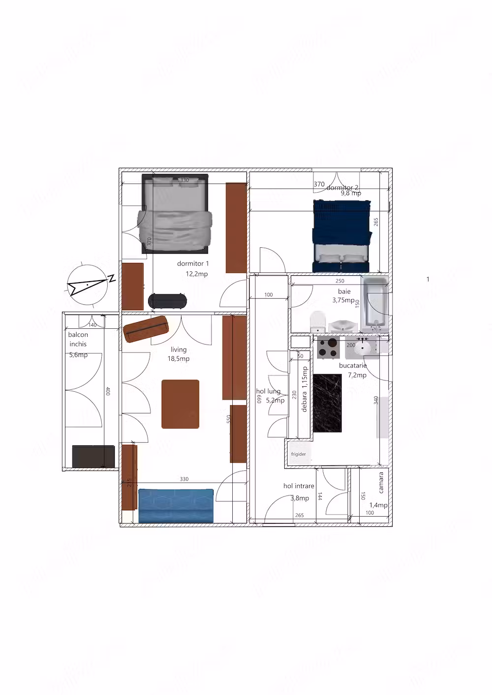vand apartament 3 camere