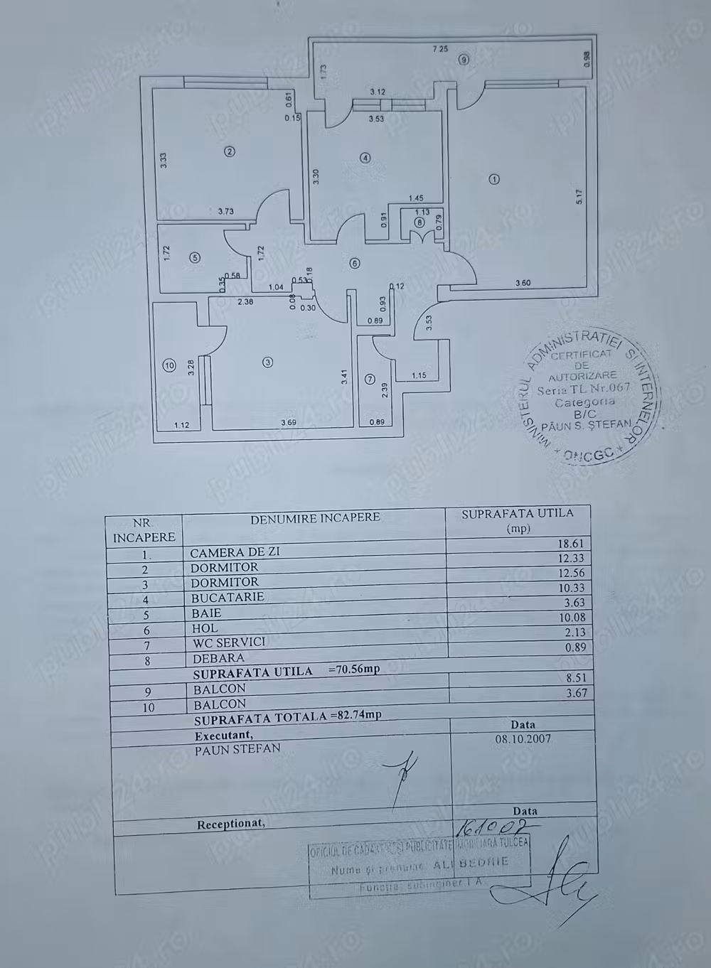Direct proprietar, Tulcea, Ultracentral Km 0 | 3 Camere Decomandate | Etaj 1 | 82.74 mp