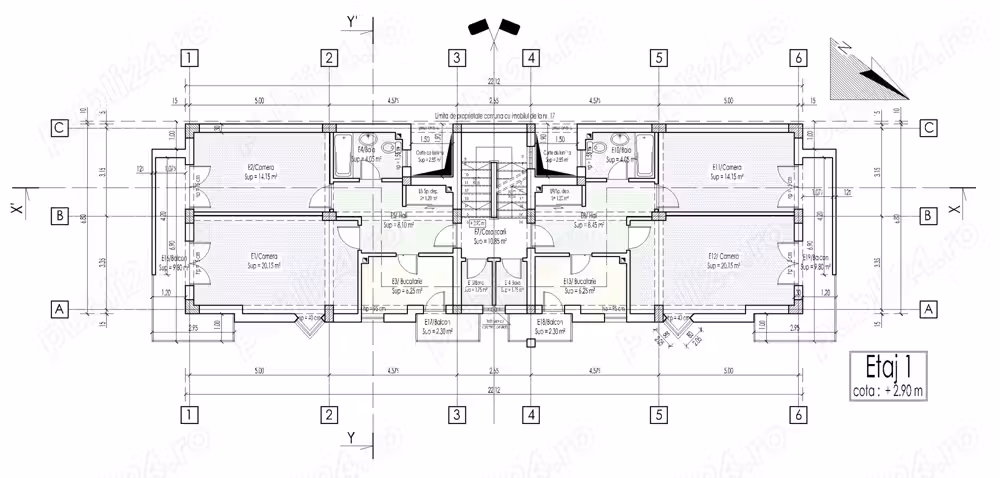 Apartament 2 camere in vila, decomandat, in constructie 2025-2026