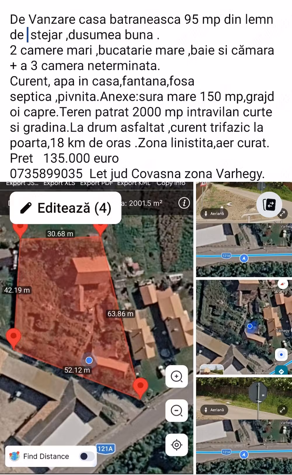 Casa taraneasca de 95mp cu curte generoasa 2000 mp
