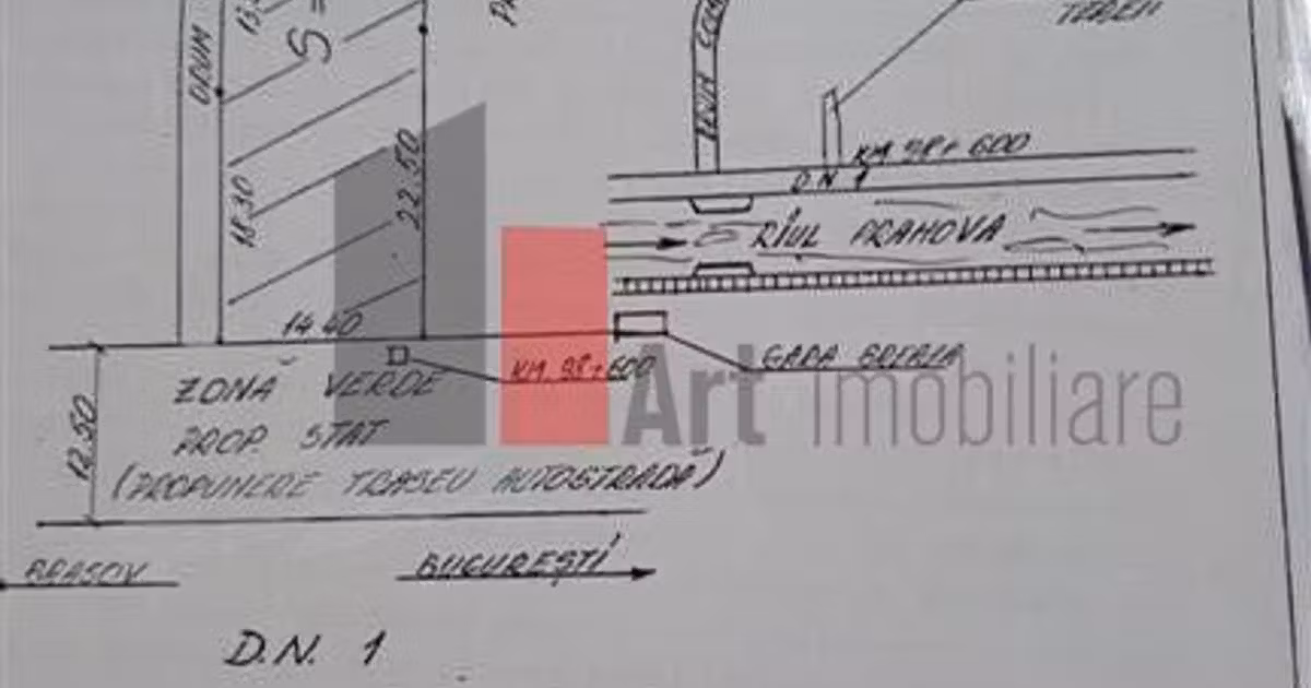 Teren Construcții intravilan de vânzare de 800 mp, în Cornu