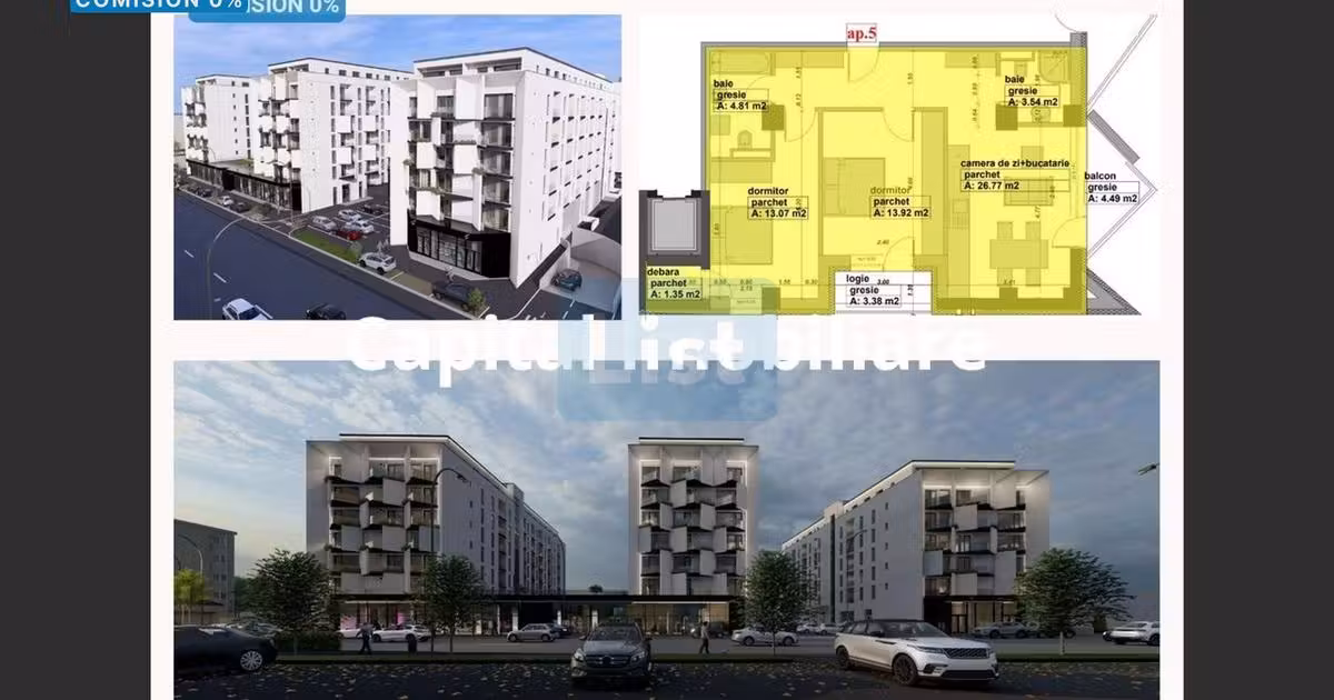 Apartament de vânzare cu 3 camere în zona Hotvon, Baia Mare