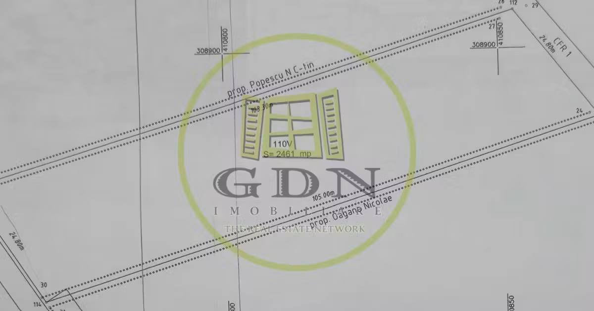 Teren Construcții intravilan de vânzare de 2461 mp, în Cârcea