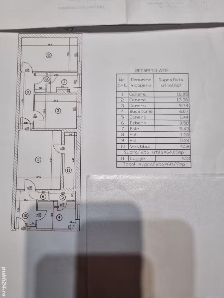 Apartament 3 camere titan piata minis