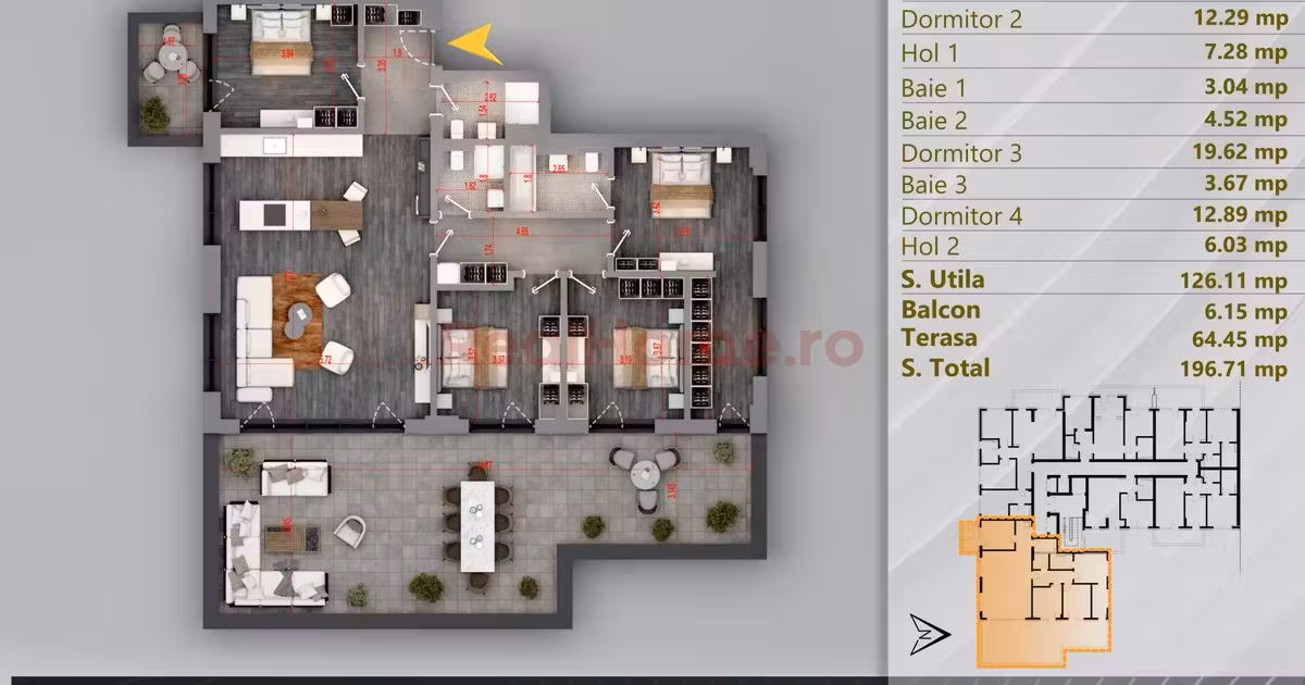 Apartament de vânzare cu 5 camere în zona Theodor Pallady, Sector 3