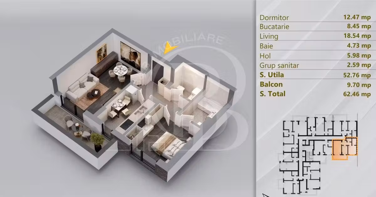 Apartament de vânzare cu 2 camere în zona Theodor Pallady, Sector 3