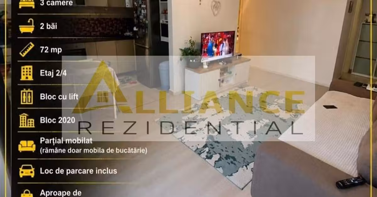 Apartament de vânzare cu 3 camere în zona Berceni, Sector 4