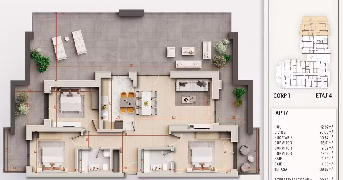 Apartament de vânzare cu 4 camere în zona Theodor Pallady, Sector 3