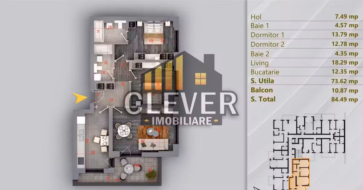 Apartament de vânzare cu 3 camere în zona Theodor Pallady, Sector 3