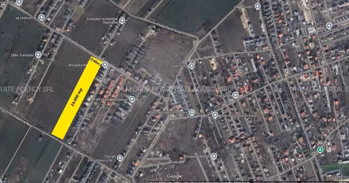 Teren Construcții extravilan de vânzare de 24000 mp, în Otopeni