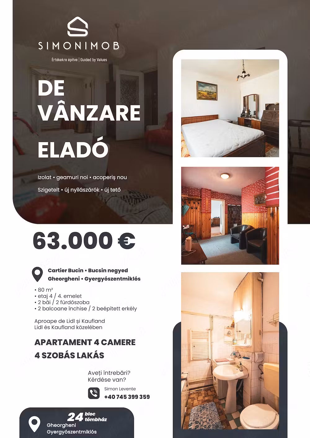 Apartament spațios de vânzare în Gheorgheni, cu vedere panoramică