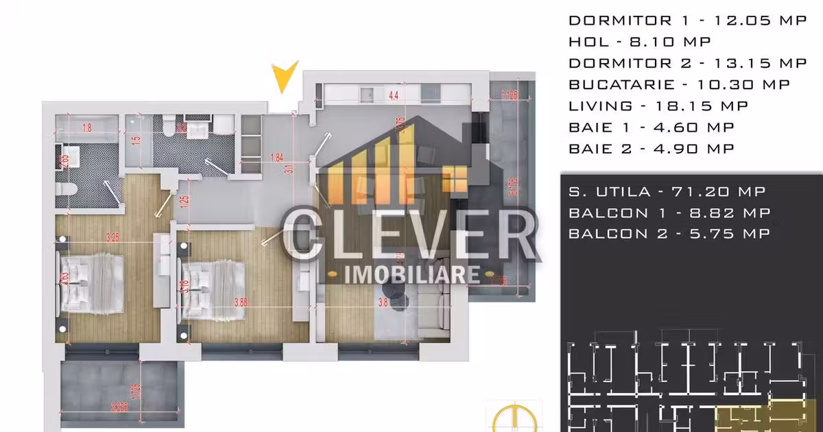 Apartament de vânzare cu 3 camere în zona Theodor Pallady, Sector 3