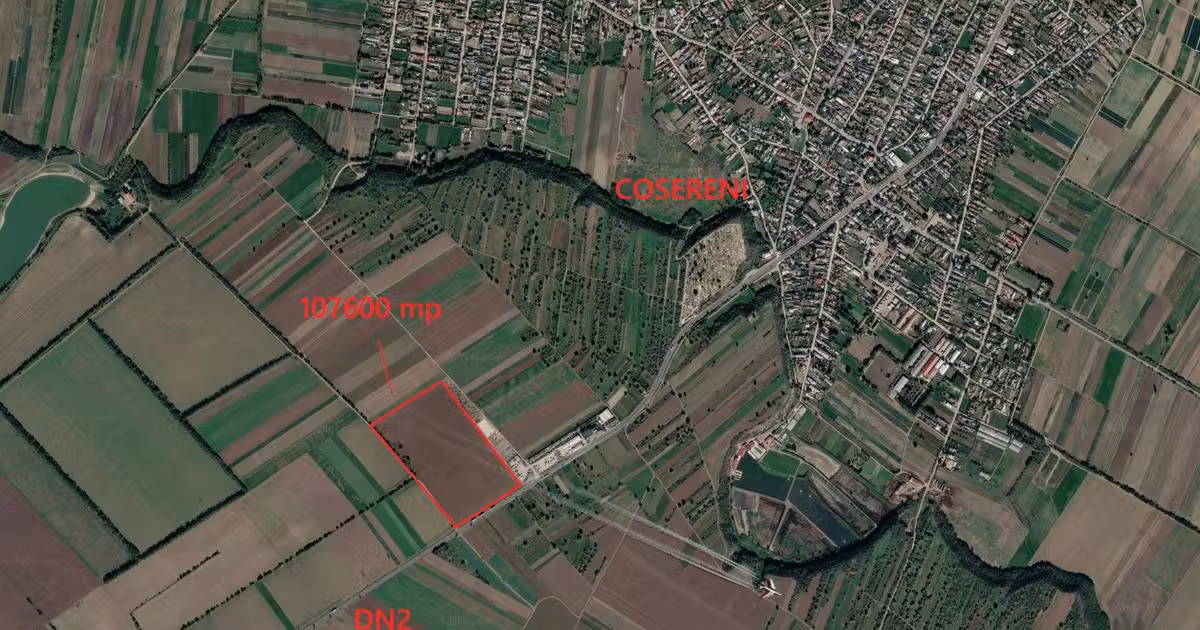 Teren Construcții intravilan de vânzare de 107600 mp, în Coșereni