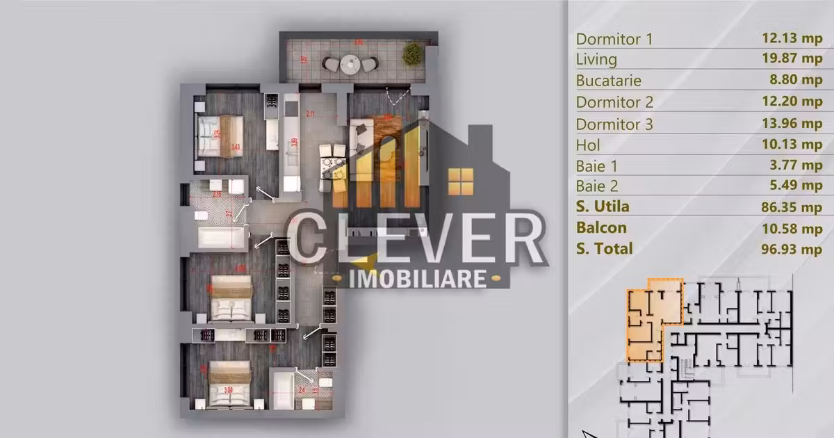 Apartament de vânzare cu 4 camere în zona Theodor Pallady, Sector 3