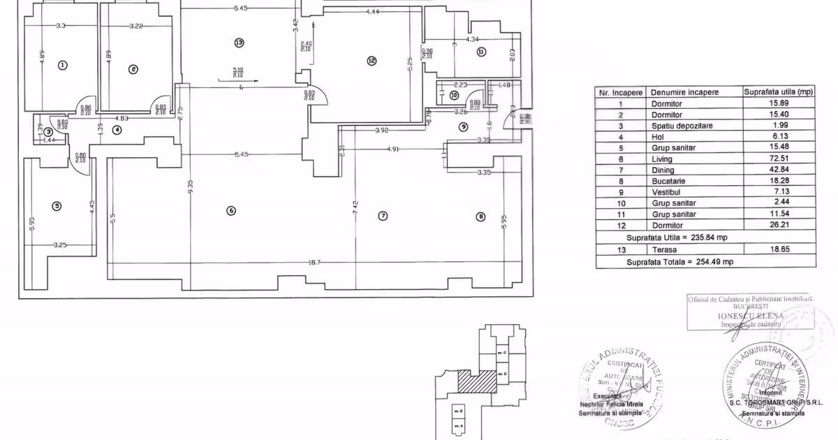 Penthouse de vânzare cu 5 camere în zona Barbu Văcărescu, Sector 2