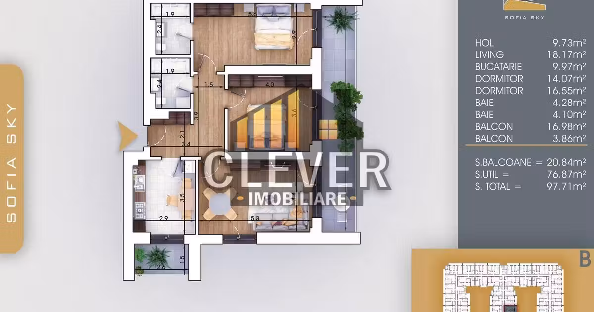 Apartament de vânzare cu 3 camere în zona Theodor Pallady, Sector 3