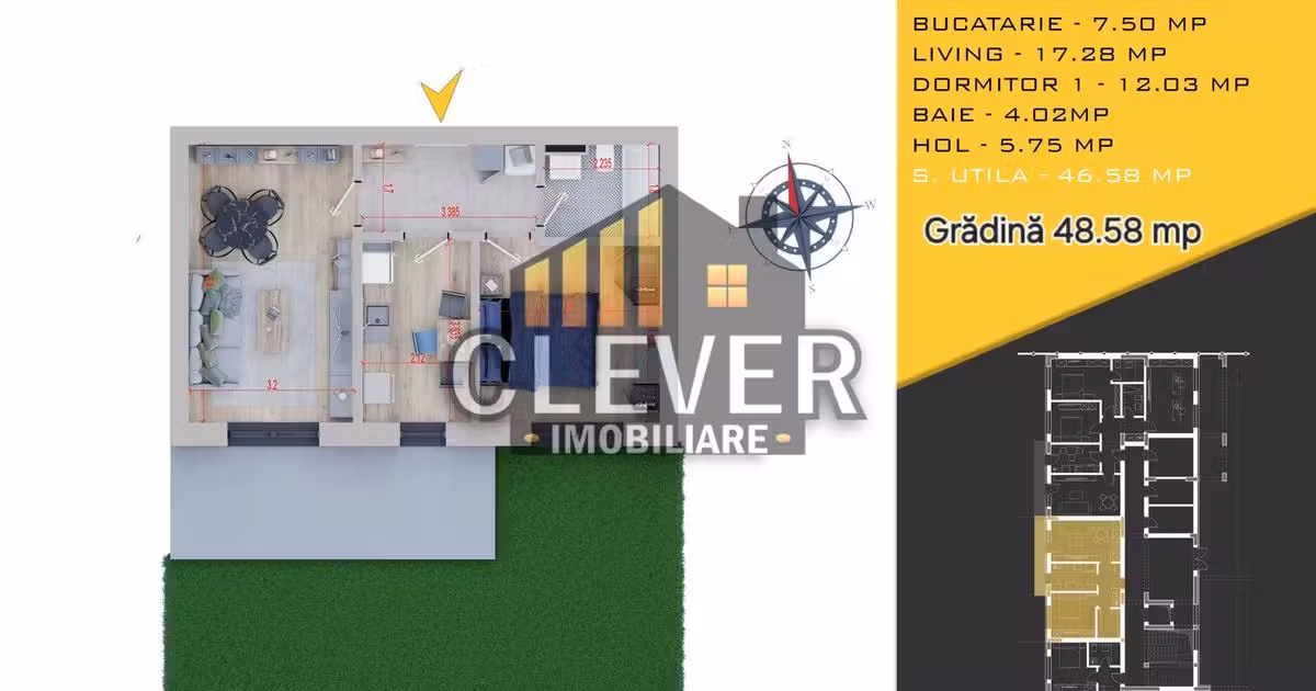 Apartament de vânzare cu 2 camere în zona Theodor Pallady, Sector 3