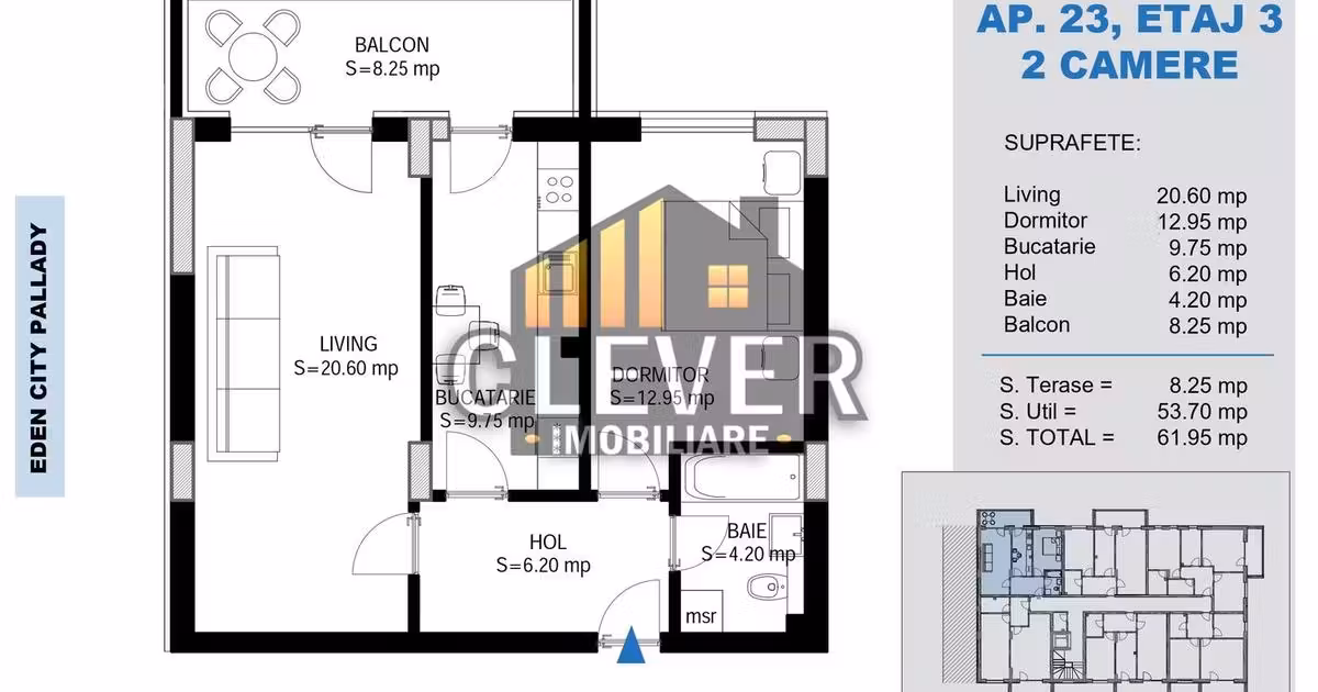 Apartament de vânzare cu 2 camere în zona Theodor Pallady, Sector 3