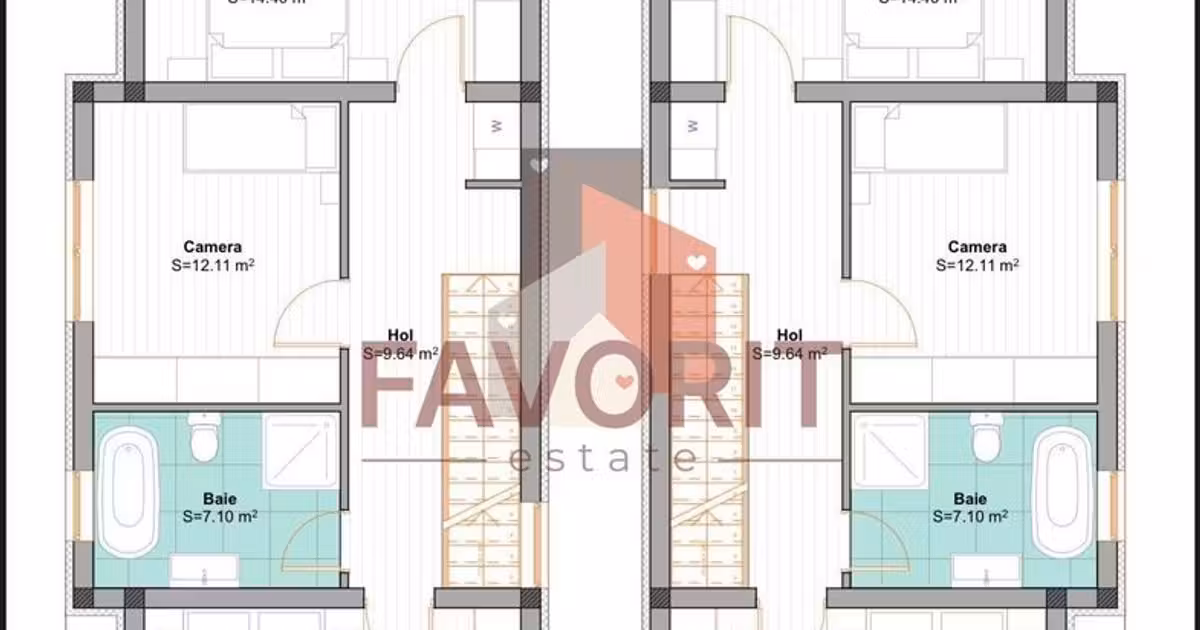 Duplex de vânzare cu 3 camere în Moșnița Nouă