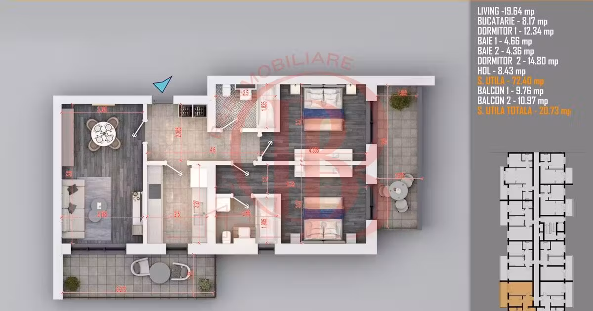 Apartament de vânzare cu 3 camere în zona Theodor Pallady, Sector 3